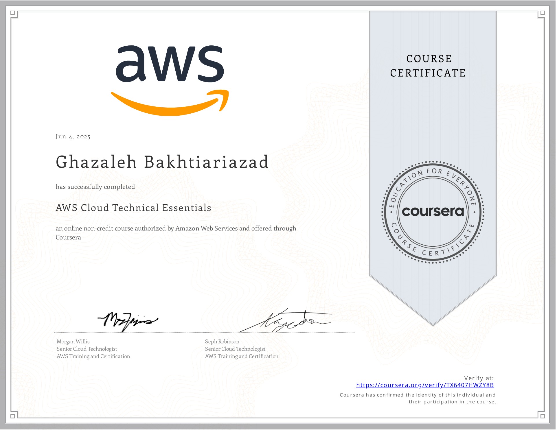 Certificate 7