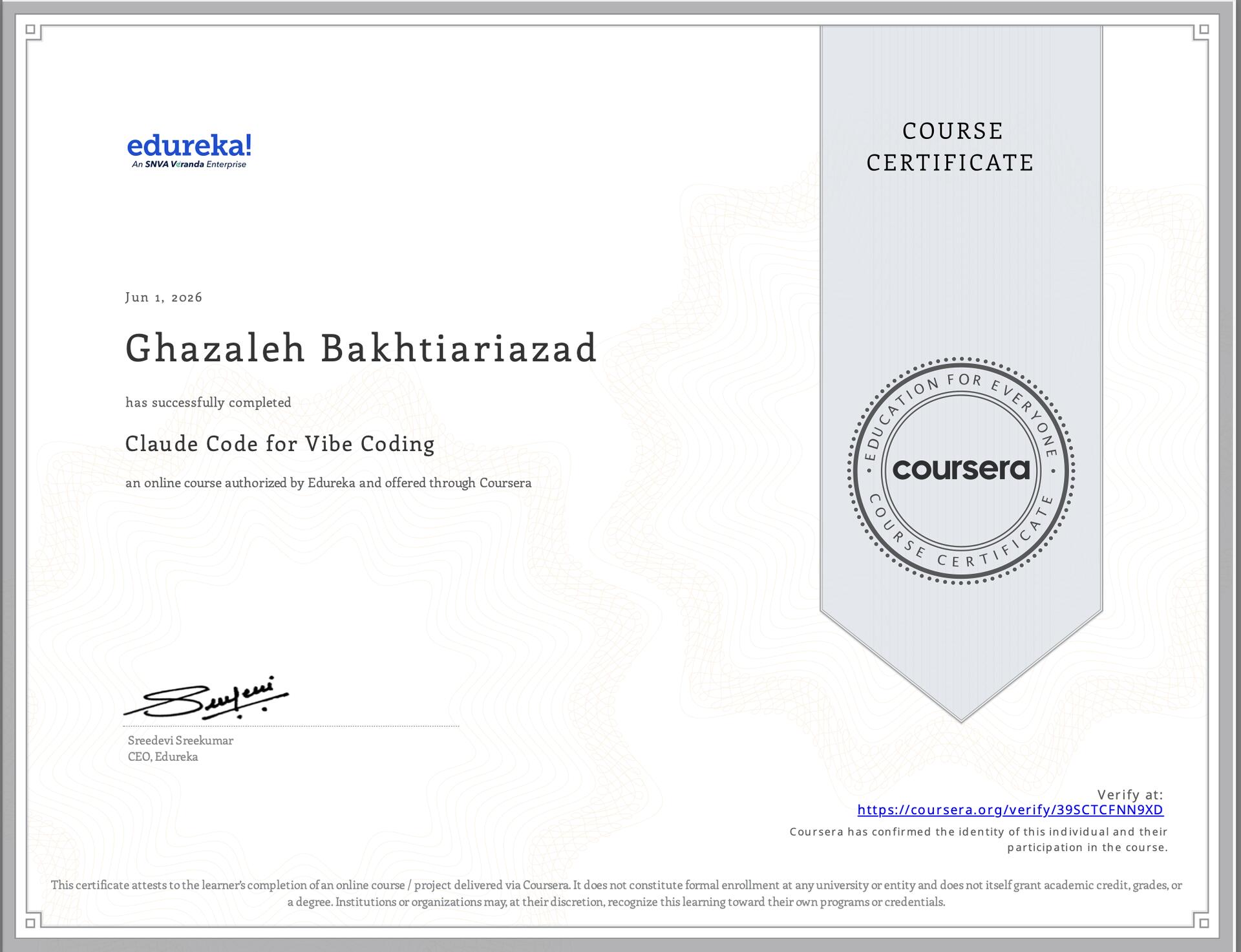 Certificate 2